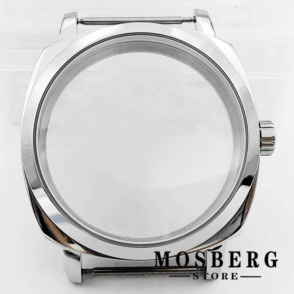 42 mm silbernes Uhrengehäuse aus massivem 316L-Edelstahl für ETA 6498 6497 ST3600 Uhrwerk, Zubehörteile Image
