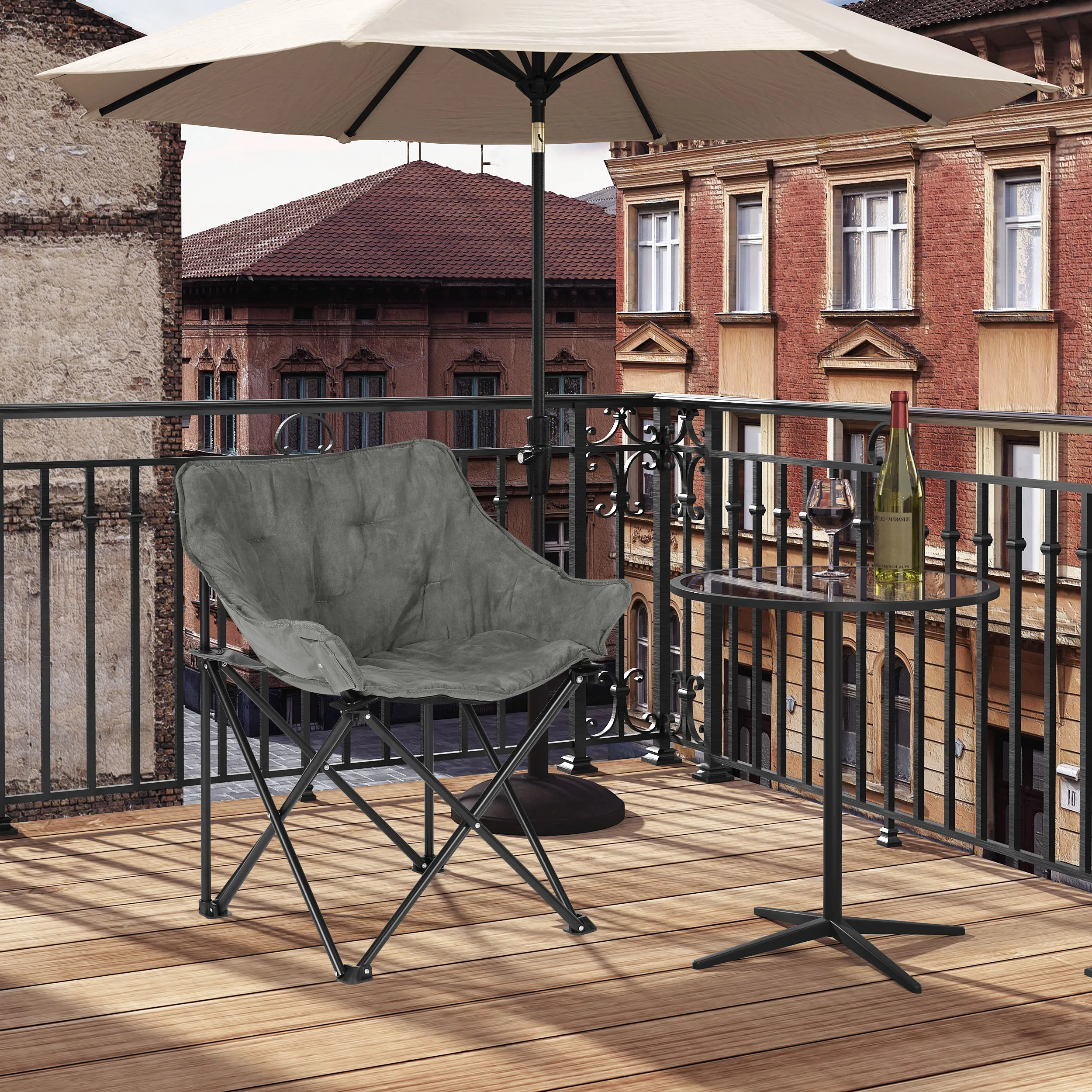 1PC faltbarer Camping leichter tragbarer Angelstuhl Klappsessel mit gepolstertem Sitz Tragetasche für Strandpicknick im Freien