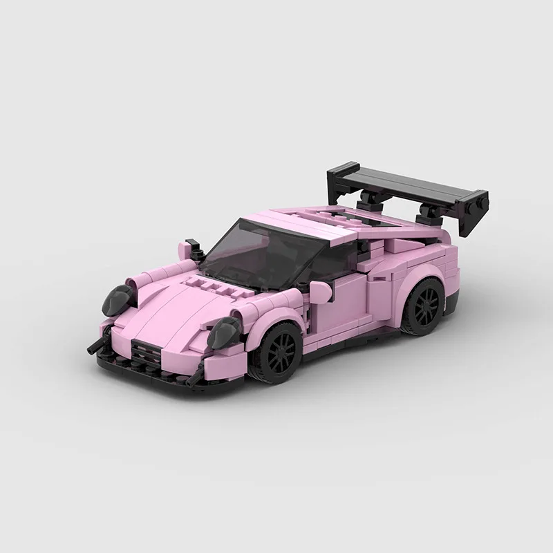 Moc N-Van Auto Serie Rosa Autos Racers Bausteine Sets Stadt Fahrzeug Modell Diy Junge Spielzeug Sport Super Kreative Puzzle spielzeug Geschenk Image