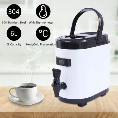 6L Commercial Juice Dispenser Cold Hot Beverage Drink Dispenser Stirage