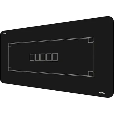 HEITOK Poker Mat for Texas Hold'em Table Top - 94“ X 47", Extra Water-Repellent, Hemmed Edges, Noise