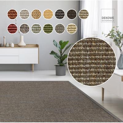 Sisalteppich DEKOWE "Mara S2 mit Bordüre", grau (smoke), B:60cm H:5mm L:110cm, Sisal, Teppiche, Flachgewebe, Material: 100% Sisal, Wohnzimmer, Kundenliebling Image