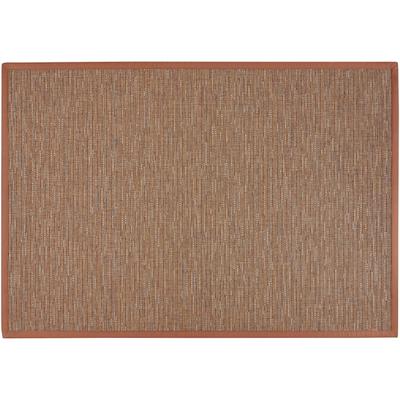 Teppich DEKOWE "Naturino Effekt", braun, B:67cm H:8mm L:133cm, Kunstfaser, Teppiche, Flachgewebe, Sisal-Optik, mit Bordüre, In- und Outdoor geeignet Image