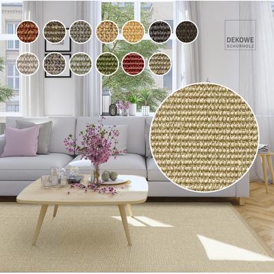 Sisalteppich DEKOWE "Mara S2 mit Bordüre", beige (champagner), B:60cm H:5mm L:110cm, Sisal, Teppiche, Flachgewebe, Material: 100% Sisal, Wohnzimmer, Kundenliebling Image