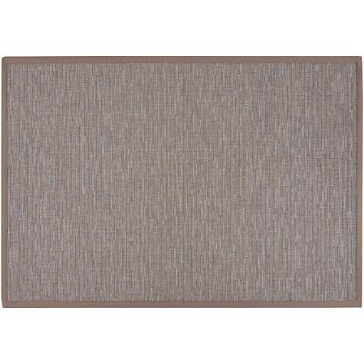 Teppich DEKOWE "Naturino Effekt", grau, B:133cm H:8mm L:190cm, Kunstfaser, Teppiche, Flachgewebe, Sisal-Optik, mit Bordüre, In- und Outdoor geeignet Image