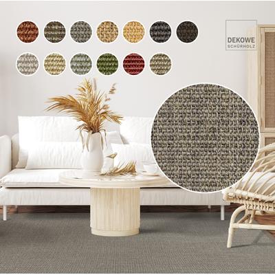 Sisalteppich DEKOWE "Mara S2 mit Bordüre", grau (grau, hellgrau), B:160cm H:5mm L:230cm, Sisal, Teppiche, Flachgewebe, Material: 100% Sisal, Wohnzimmer, Kundenliebling Image