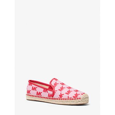 Michael Kors Hastings Logo Jacquard Slip-On Espadrille Red 7.5