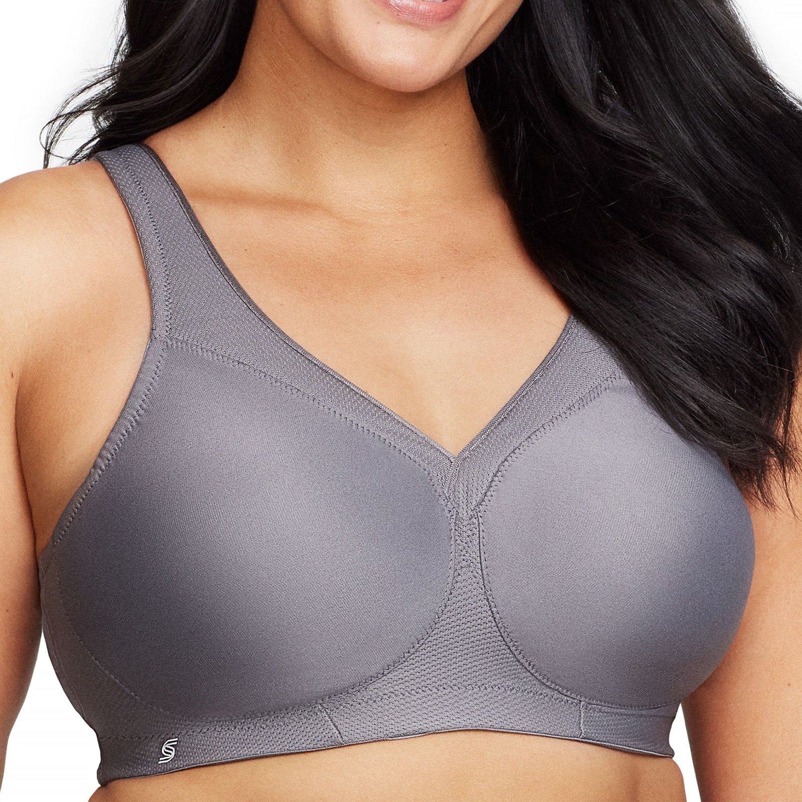 Glamorise MagicLift Seamless Sports Bra (Size 46-B) Grey, Polyester