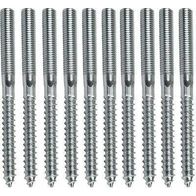 10x Stockschraube M10 x 100mm Schraubstift Holzschraube Image