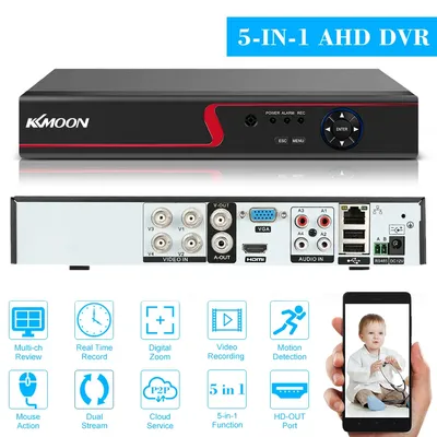 Digital Video Recorder 4CH 1080P Full High Definition Hybrid AHD/Analog/TVI/CVI/DVR CCTVDVR P2P