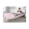 Vipack Kiddy Lit Simple En Bois Laqu Et Brut Et Sommier Rose + Barrire De Scurit Rose