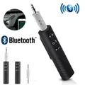 Ricevitore Bluetooth 5.0 wireless per auto, adattatore per trasmettitore AXU jack da 3,5 mm, adatto per musica per auto/audio/auricolare Ricevitore con microfono