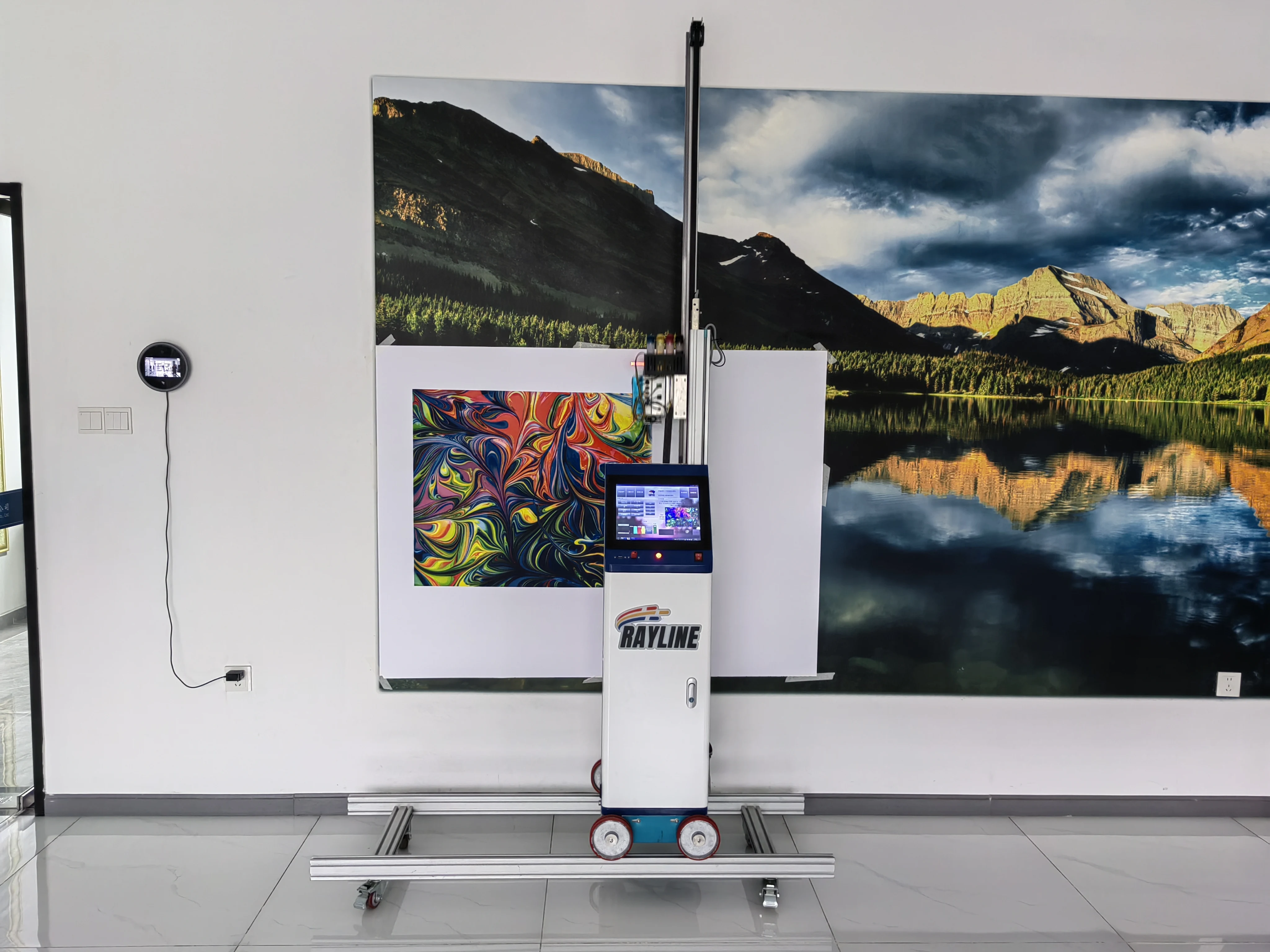 Stampante da parete AI 4K Divisione e posizionamento automatico delle immagini, macchina da stampa da parete con inchiostro UV verticale a lunghezza/larghezza illimitata
