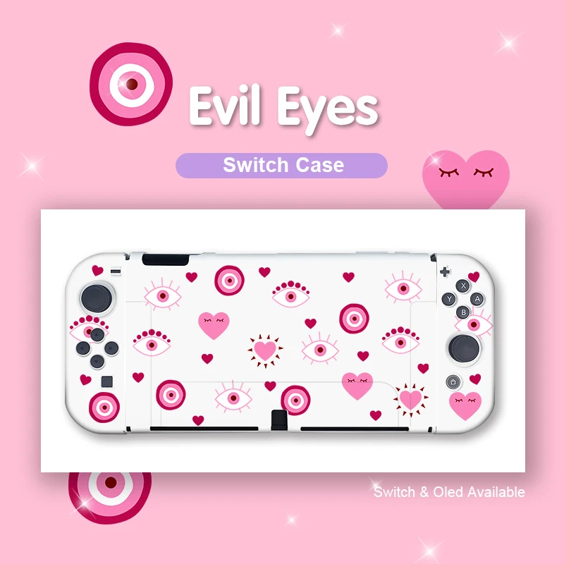 Kawaii Bunny Funda custodia protettiva per Nintendo Switch OLED per ragazza custodia protettiva in TPU Dockable per Controller Nintendo Switch Joy-Con