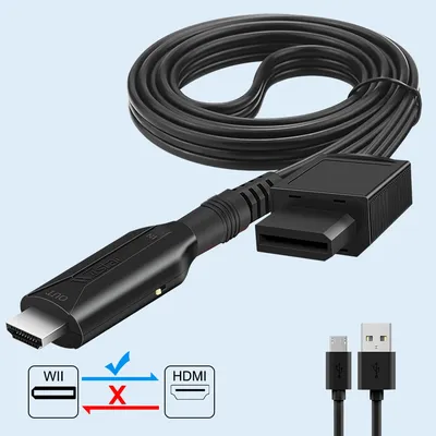 for Wii to HDMI-compatible Converter Adapter Full HD 1080P 720P 480P for Wii to HDTV Male to Male for PC HDTV Monitor Display