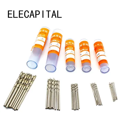 50pc Twist Drill Bits Hss High Speed Steel Drill Bit Set 0.6/0.8/1/1.5/2mm Wood Bits Metric Micro Rolson Model Craft Drills Bits