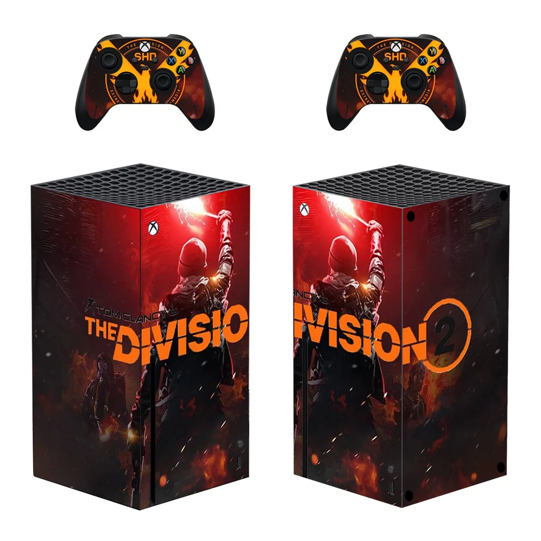 The Division Skin Sticker Decal Cover for Xbox Series X Console and 2 Controllers Xbox Series X Skin Sticker Vinyl