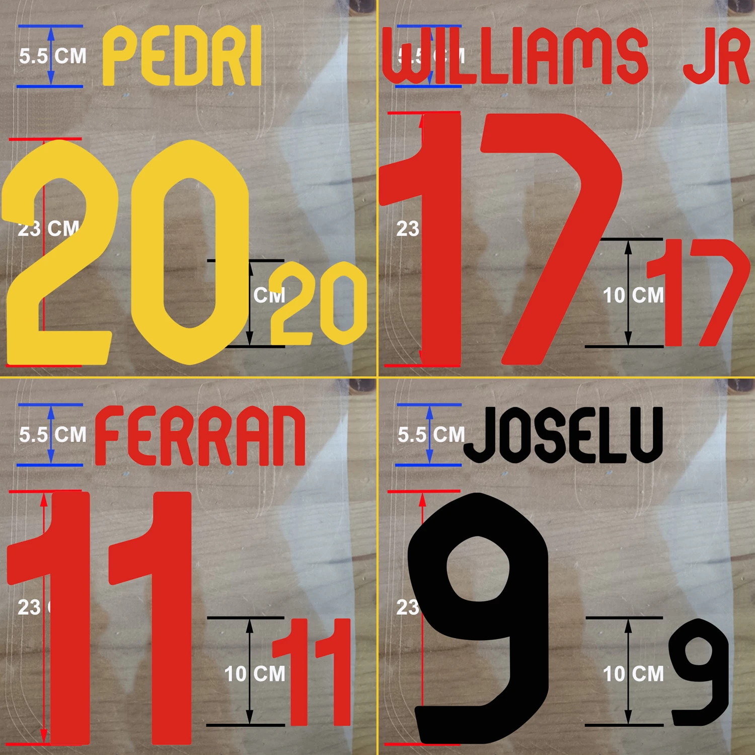 Jeu de Football à portée 2024, patchs numériques à domicile et à l'extérieur, noms de joueur personnalisés, Kit de maillots de football à repasser