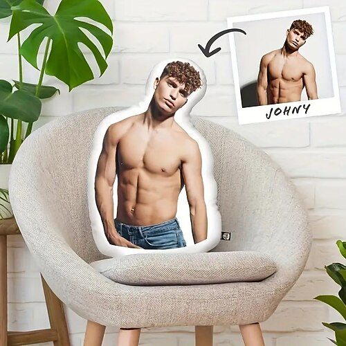 Personalisierter Gedenk-Kissenbezug Haustierperson weich kuschelig doppelseitig bedruckt handwaschbar zeitgenössisches Design Reißverschluss mit Baumwolle gefüllt dekoratives Wurfkissen für Image