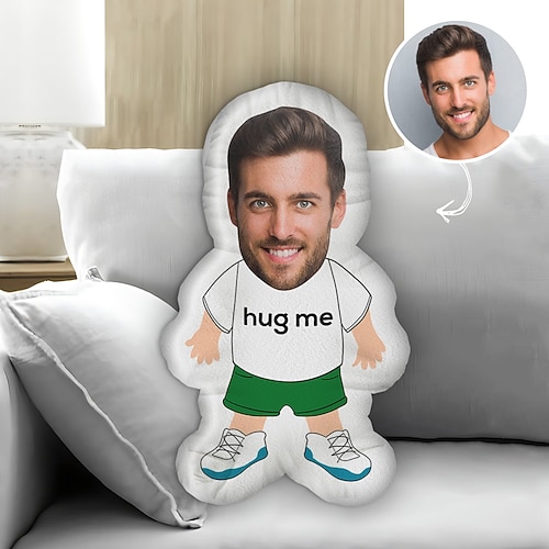 Unregelmäßige Kissen Kissen Personalisierte Geschenk Foto Umarm mich Ideen in verschiedenen Größen mit Einlage Geschenk für Sie Valentinstag Image