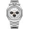 Mini Focus multifunktionale Panda-Uhr für Frauen aus Edelstahl, lässige Mode, wasserdichte Quarz-Armbanduhr