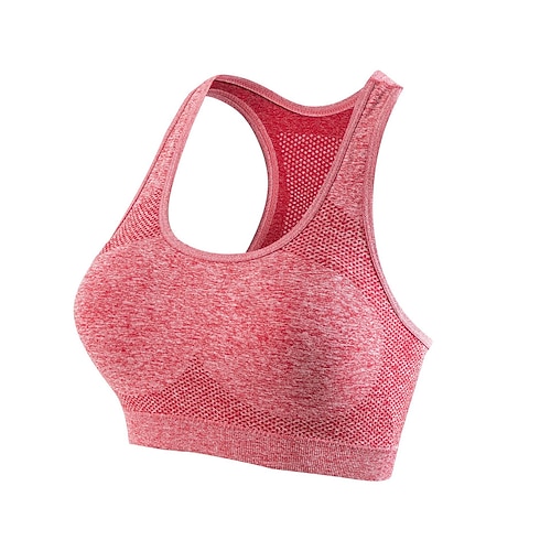 Damen BH-Oberteil Unterwäsche BH-Top Bequem Atmungsaktiv Stoßfest Herausnehmbare Polsterung Drahtlos Einfach Sport Sportkleidung Schwarz Gelb Yoga Fitness Leger Image