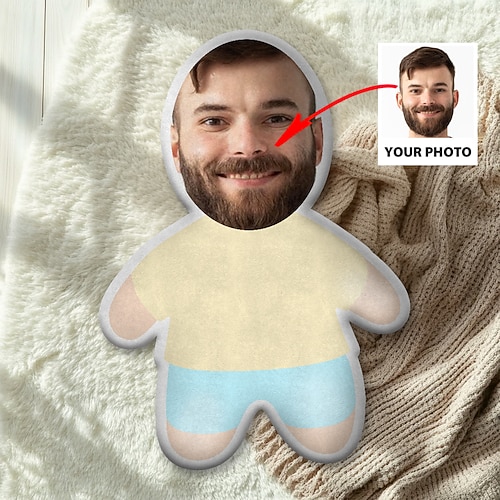 Unregelmäßige Kissen Kissen personalisierte Geschenk-Photo maßgeschneiderte Geschenkideen in verschiedenen Größen mit Einlage Geschenk für ihn/sie/Kinder/ältere Menschen Image