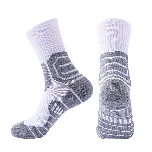 Calze sportive Calzini da corsa 1 paio Color Block Per uomo Calzini / Calze Anti-scivolo Traspirante Comodo Allenamento in palestra Pallacanestro Calcio Corsa Jogging Gli sport Color Block Di tendenza