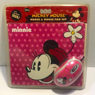 Disney Computers, Laptops & Parts | Disney Minnie Mouse Pink Polka Dot Optical Pc Computer Mouse With Mouse Pad Set | Color: Pink/White | Size: Os