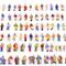 72Pcs Model Trains 1:87 Painted Figures Ho Tt