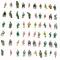 60Pcs 1:87 Model Train Painted People Figures All Seated Passenger Ho Scale