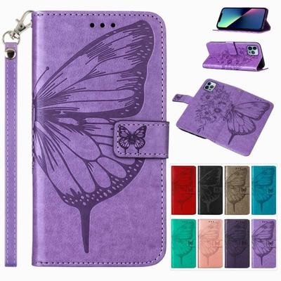 Fashion Short Rope Butterfly Flower Flip Wallet Leather Case For Iphone 15 15 Plus 15 Pro 15 Pro Max Phone Case For Iphone 14 14 Plus 14 Pro 14 Pro Max 13 Pro 13 Pro Max 13 Mini 12 Pro 12 Pro Max 12 11 11 Pro Max Se Xs Max 7 8 Plus / Ipod Touch 7 6...