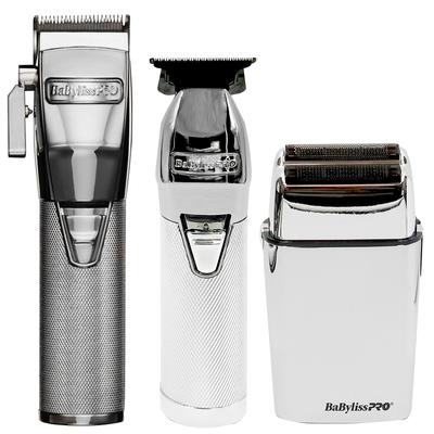 BaBylissPro LIMITEDFX Collection Limited Edition Trimmer and Double Foil Shaver FXDUOFS2TS + BaBylissPro FX870S Cordless Clipper