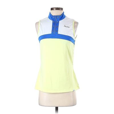 GG Blue Active Tank Top: Yellow Activewear - Women's Size Small