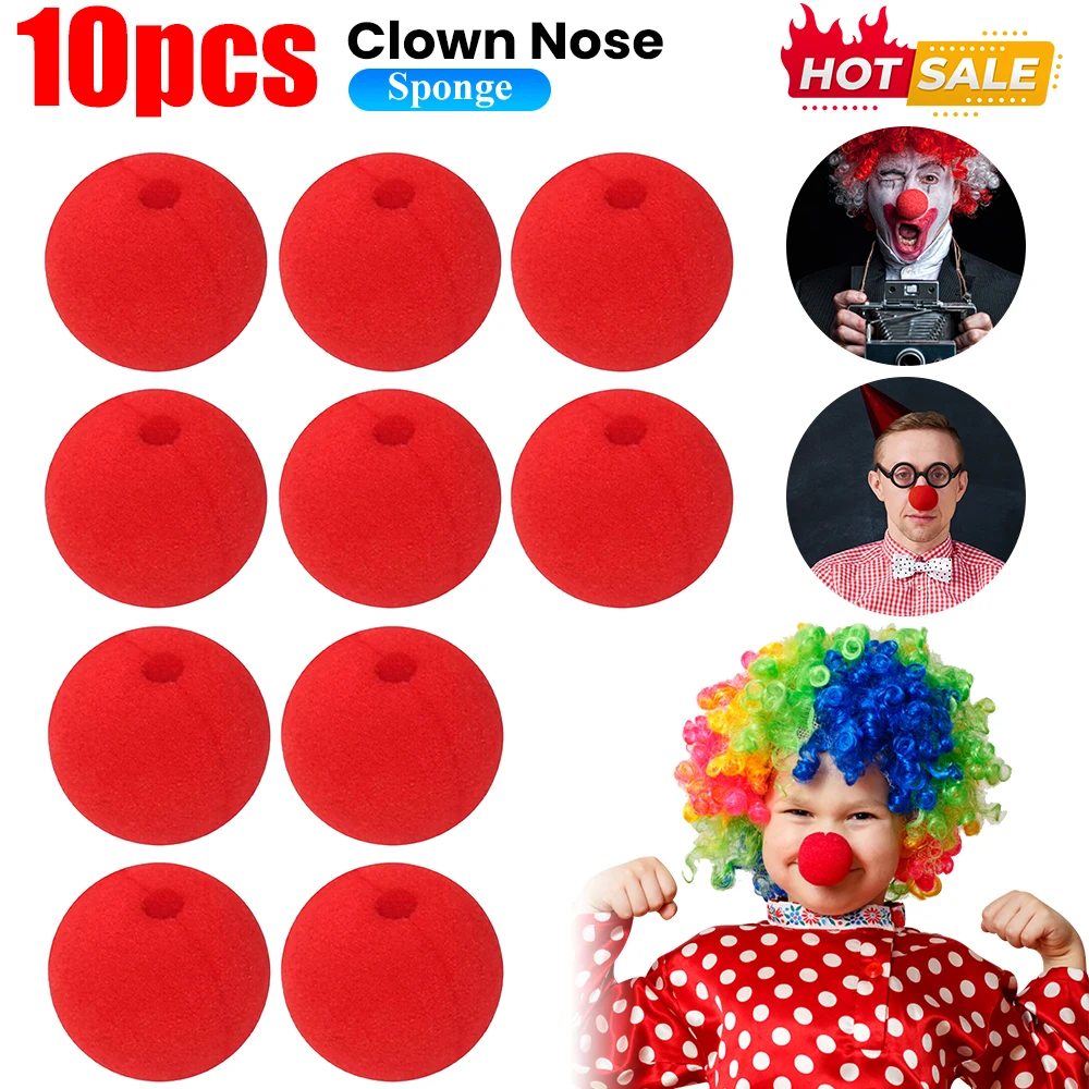 1-10 stücke 50mm Rote Kugel Schaum Zirkus Clown Nase Weiche Wiederverwendbare Halloween Geburtstag Party Cosplay Requisiten Zirkus schaum Ball Hochzeit Decor Image