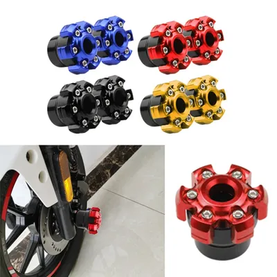 2 Stück Motorrad Rad schutz Crash Pads Universal Motorrad Crash Protektoren Legierung Motocross fallende Vorderrad gabel Slider Cups