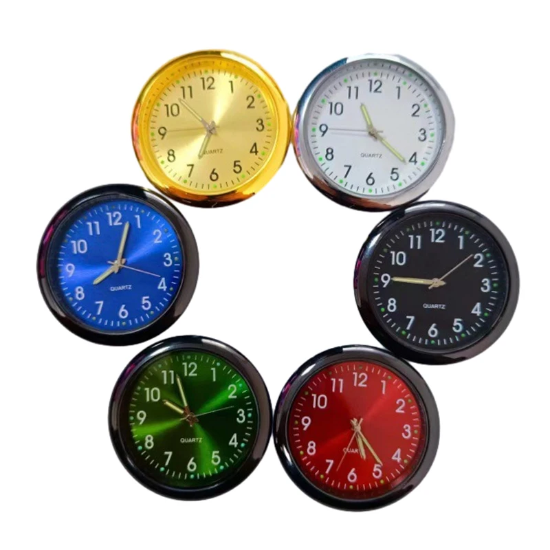 Auto Uhr Armaturen brett Auto Uhr Innendekoration tragbare Mini-Uhr Dekoration leuchtende analoge Uhr Ornamente für Autos