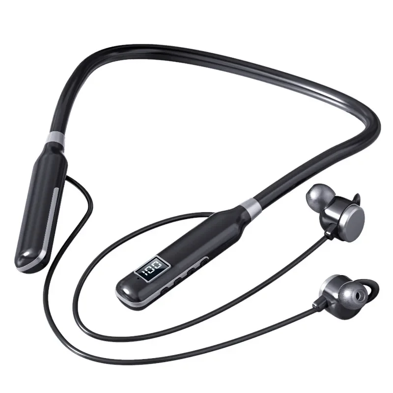 BT7 drahtlose Kopfhörer Bluetooth 5,3 Nacken bügel Kopfhörer magnetische Sport wasserdichte Ohrhörer Headset mit Mikrofon SD-Karten-Modus Image