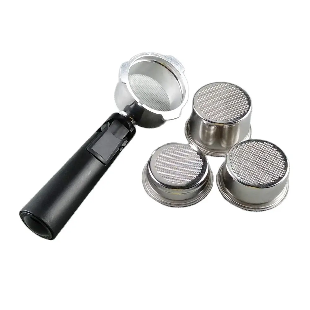 51 mm bodenloser Kaffee-Siebträger mit 1 2 4 Tassen Korb für Homix Hibrew h11 Oster Cecotec Phico Brayer br1101 Kaffeemaschine Image