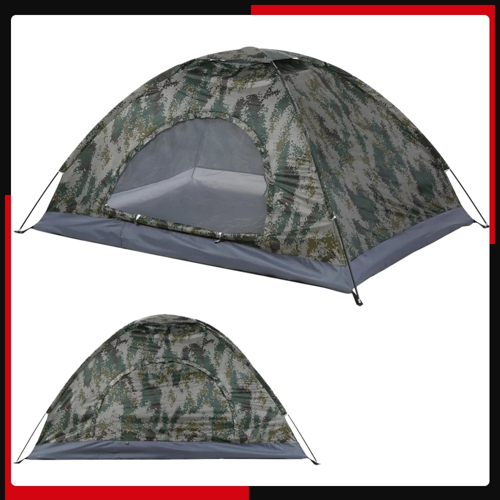 Ultraleichtes Personen Camping zelt einlagiges tragbares Zelt Anti-UV-Beschichtung bis 30 für das Strand fischen im Freien Image