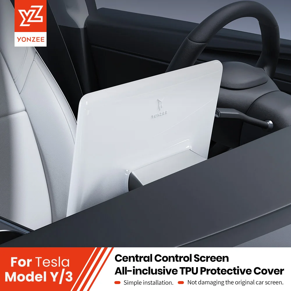 YZ Für Tesla 2021-2024 Modell Y zentrale steuerung navigation bildschirm display schutzhülle silikon rahmen änderung zubehör Image