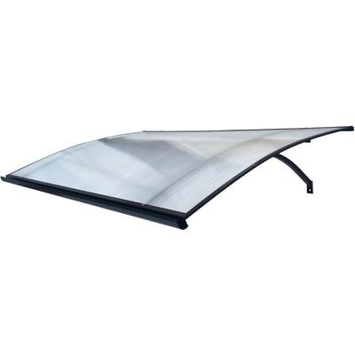 Meistro Kodas - Aluminiumrahmen-Vordach starkedach gebogen L-160 ral 7016 mit Image