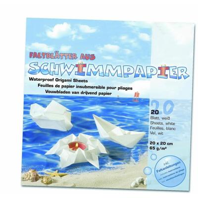 Glorex Schwimmpapier 20 x 20 cm, 20 Blatt Bastelpapier