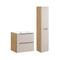Set di mobili da bagno con lavabo effetto legno beige e marrone 60cm