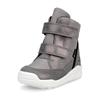 Snowboots ECCO "Winterstiefel URBAN MINI", Kinder, Gr. 29, grau (dunkelgrau), Veloursleder, Textil, sportlich, Schuhe, Winterboots, Klettstiefel, Winterstiefel mit Klettriemchen, GORE-TEX