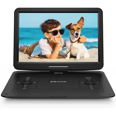 17.9" Portable DVD Player with 15.6" HD Swivel Screen, Support Multiple DVD CD Formats/USB/SD