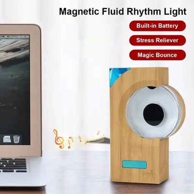 Dancing Ferrofluid Music Rhythm Lamp,Magnetic Fluid Bluetooth Speaker,Ferrofluid Speaker Sound