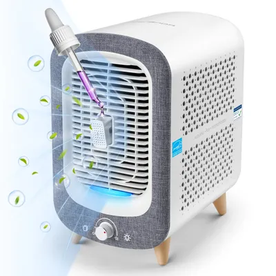 Jafanda Air Purifier for Home Bedroom 780sq ft, HEPA &Activated Carbon, Air Cleaner with Fragrance Sponge & Nightlight for Smoke