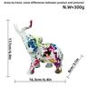 Resin Colorful Elephant Statue, Colorful Art Elephant Sculptures Colorful Elephant Decor Feng Shui Ornament Elephants Animal Sculpture For Kitchen Office Shelf Home Decor, For Home Office Desktop Room