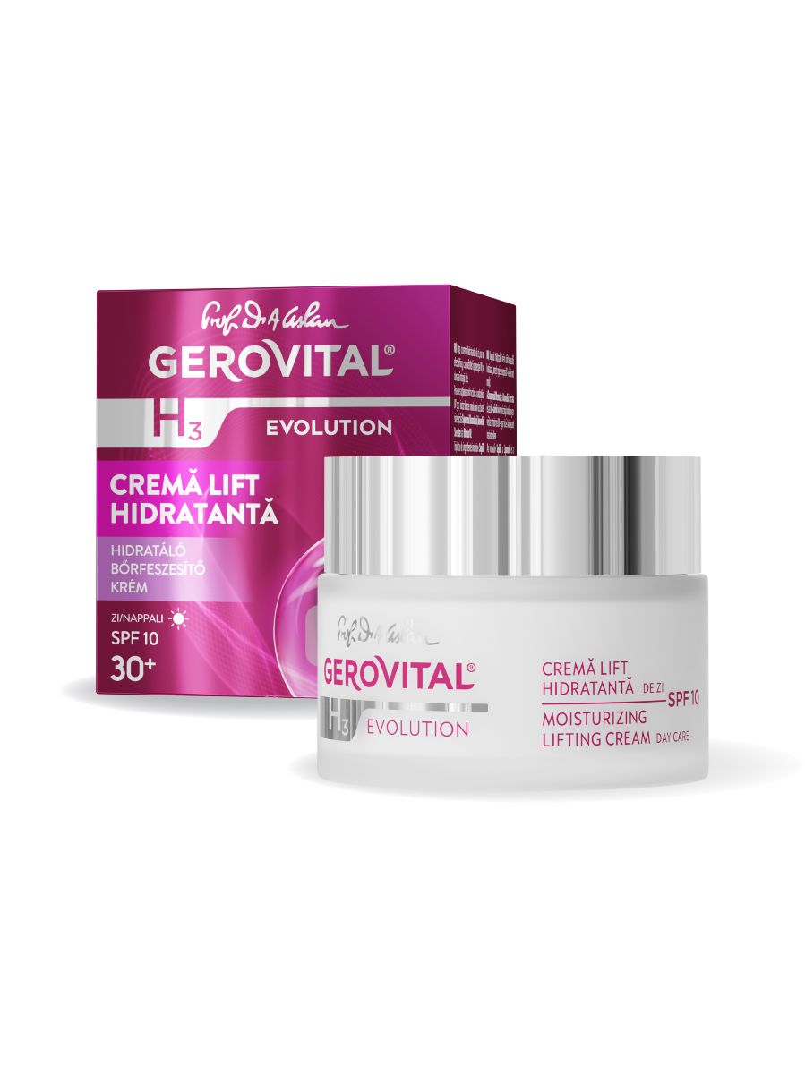 Gerovital H3 Evolution Crema Lift Idratante Giorno SPF 10, Antirughe,